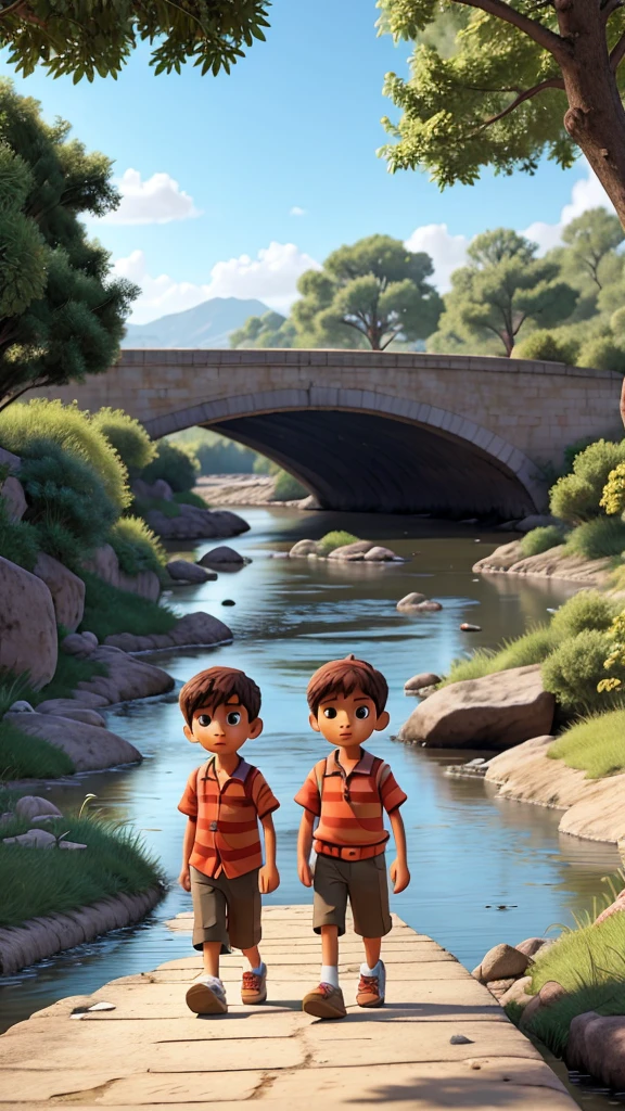 Miguel and Lucas used to walk along the nearby river