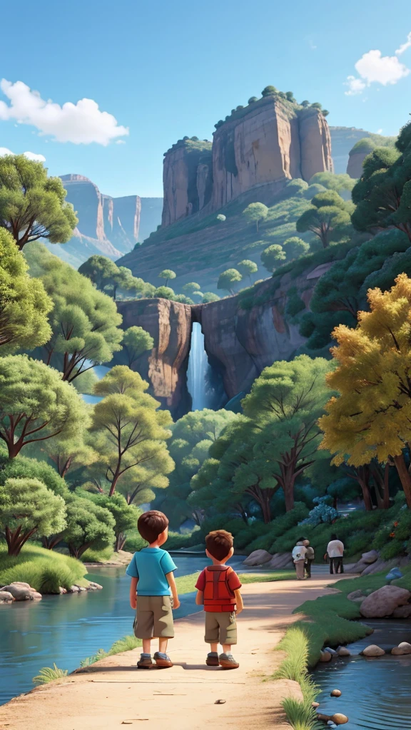 Miguel and Lucas used to walk along the nearby river