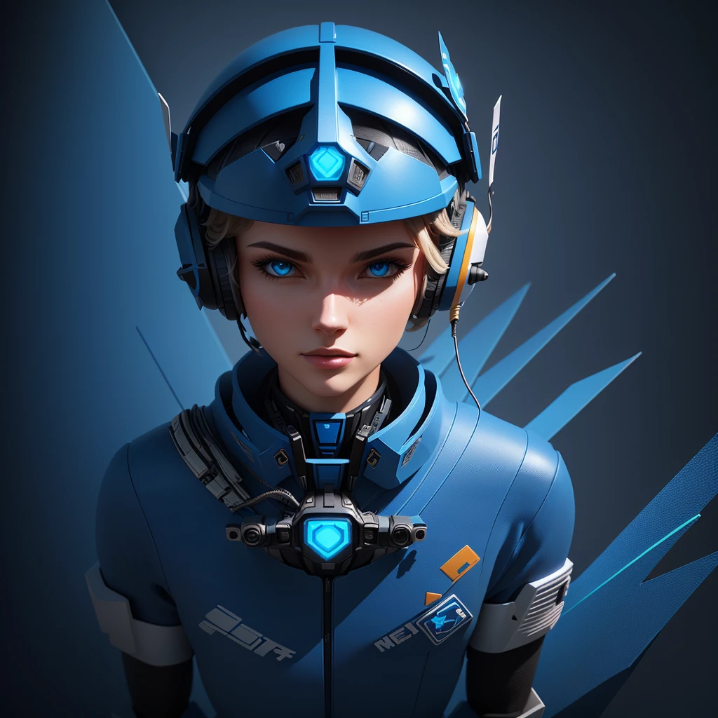 there is a small airplane flying over a blue robot, blue flying hearts, blue flowers, 3 d illutration, 3 d illustration, 3d illustration, inspired by Chris LaBrooy, intricate 3 d illustration, 3 d epic illustrations, behance 3d, sergey zabelin, 3d matte illustration, 3d minimalistic art, trend on behance 3d art