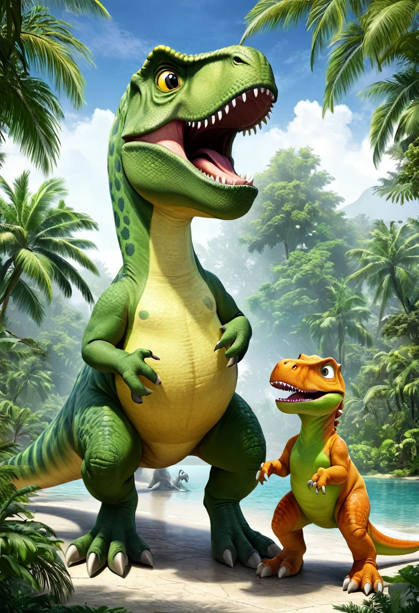 monkey and dinosaur combination