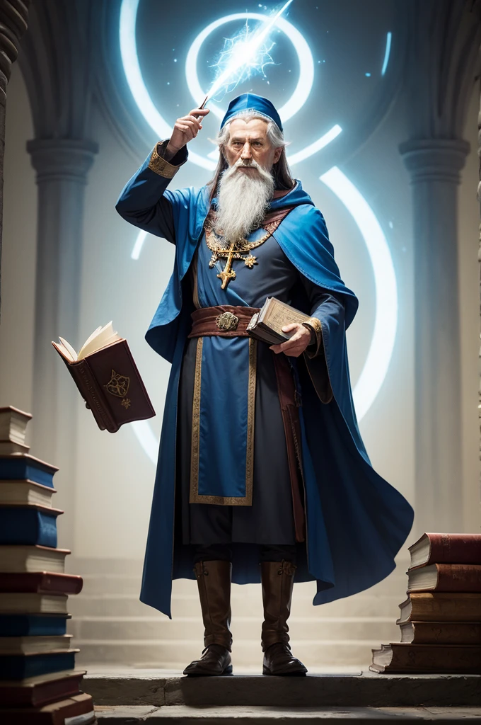 Wizard holding a holy book