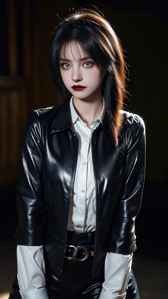 excellent rendering, 8K, masterpiece, super high quality, beauty: 1.2, professional illustration: 1.1, ultra detail: 1.3, Ultra Lighting, very detailed, (About dark light) 1 girl,
goth_punk
Heterochromia of red and yellow eyes、(full shot,cowboy shot, long shot)