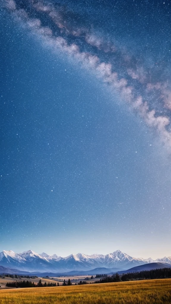stary landscape, with mountains