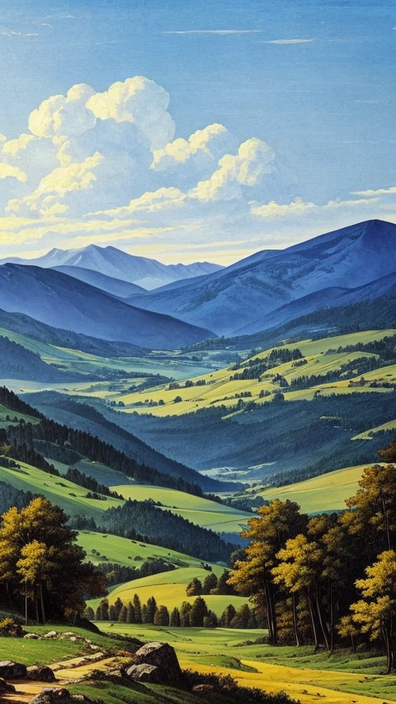 stary landscape, with mountains