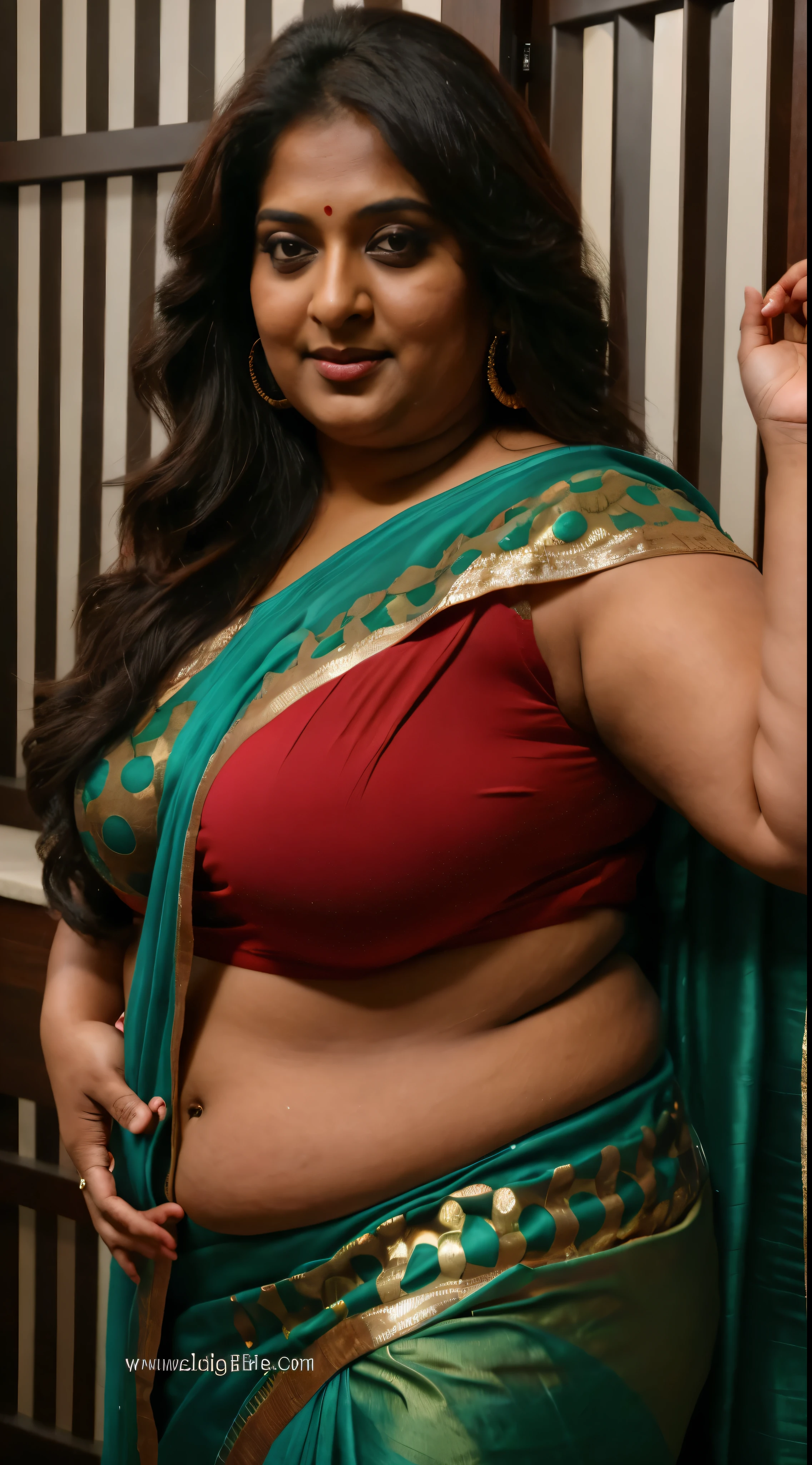 Sexy fat plus size indian bhabhi, sleeveless blouse, desi hot aunty, looks like Anushka Shetty, wearing sleeveless saree blouse, sexy sequin saree, bold saree fashion, bong saree fashion, bold hot photoshoot, sexy sequin saree, she has fleshy arms and fat wide belly, sexy armpits, showing her attractive fleshy figure, high quality skin, skin pores, skin texture, deep juicy navel, sexy navel folds, fleshy figure, jiggly belly, hyper realistic skin, RAW Foto,