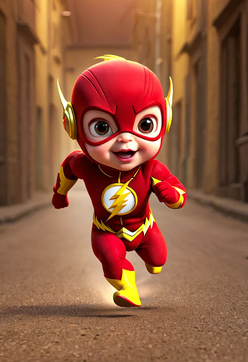 Baby  flash, runing funny, 3d