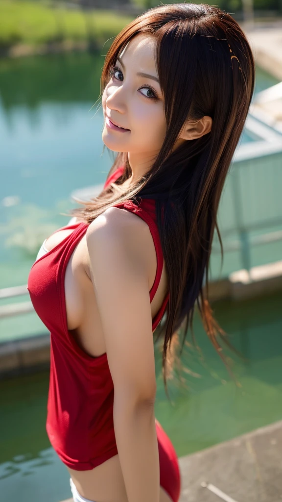Ultra realistic girl look a like nami from one piece , sexy , big breast, busty, sweat, naughty