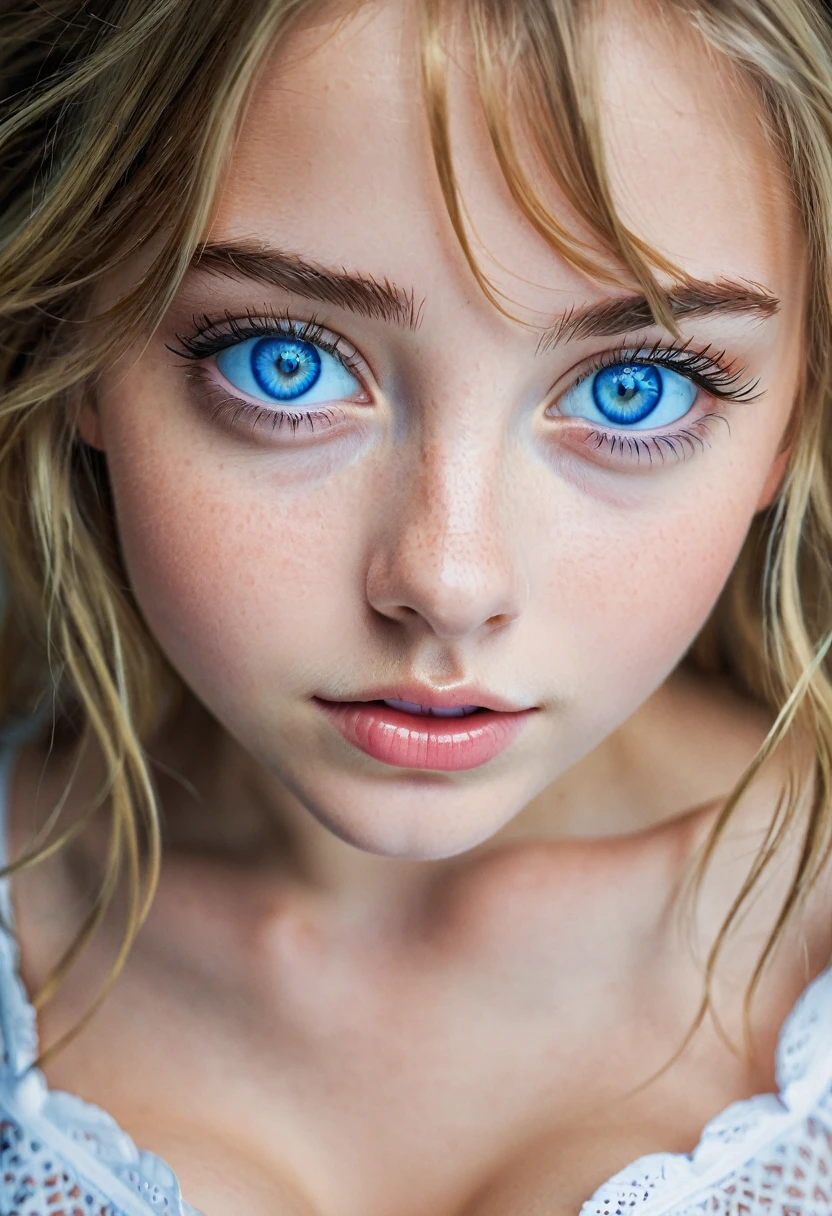 beautiful girl , beautiful blue eyes, No panties