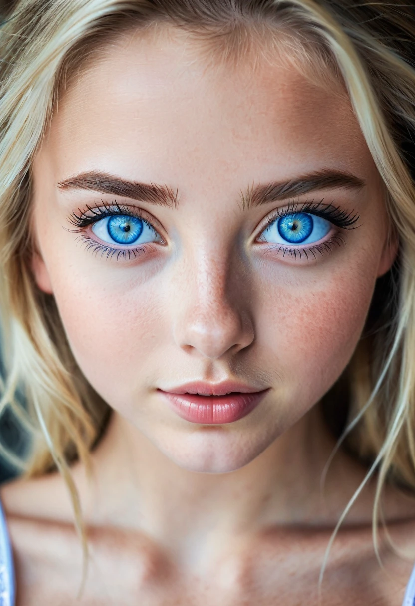 beautiful girl , beautiful blue eyes, No panties