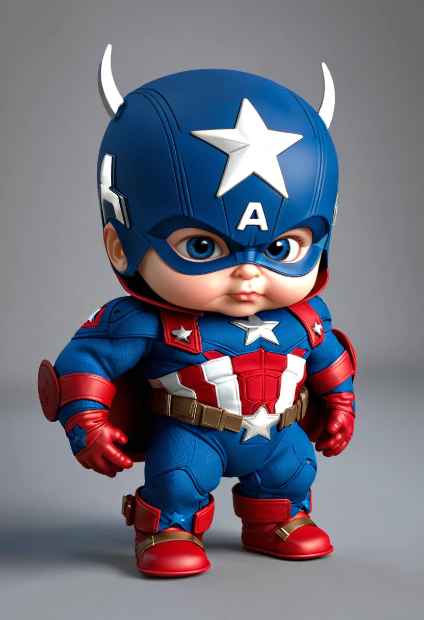 capitan america, heavy funny, 3D