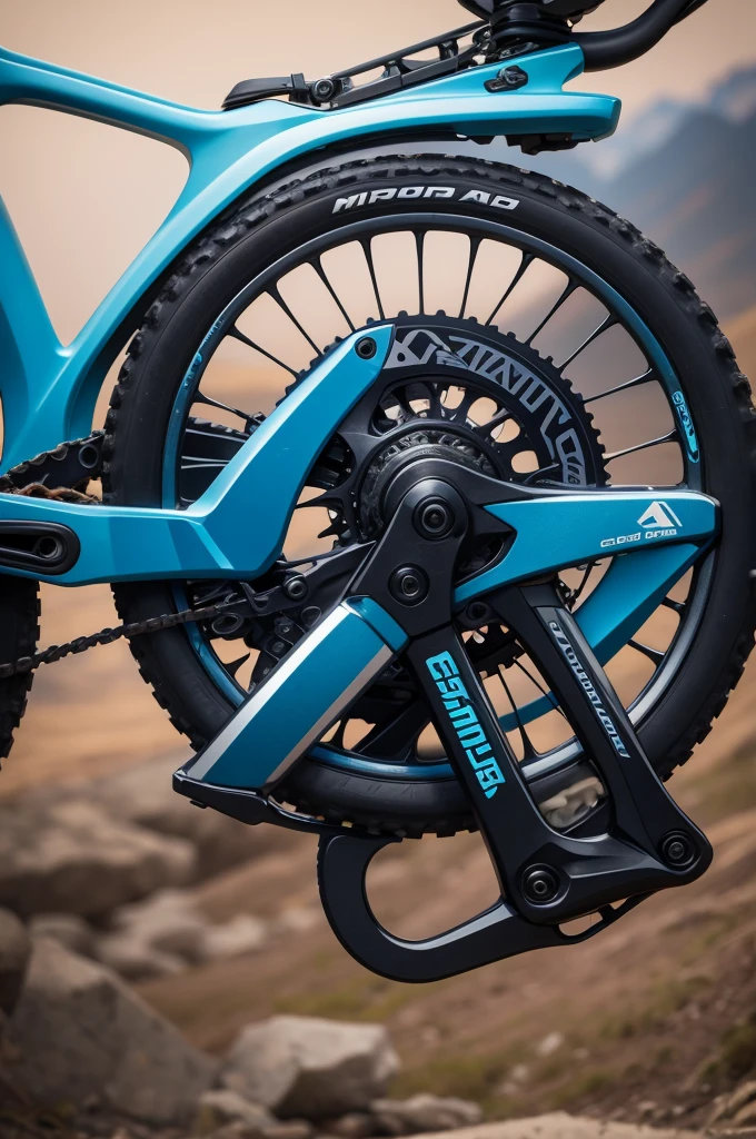 rear derailleur of a mountain bike in futuristic style