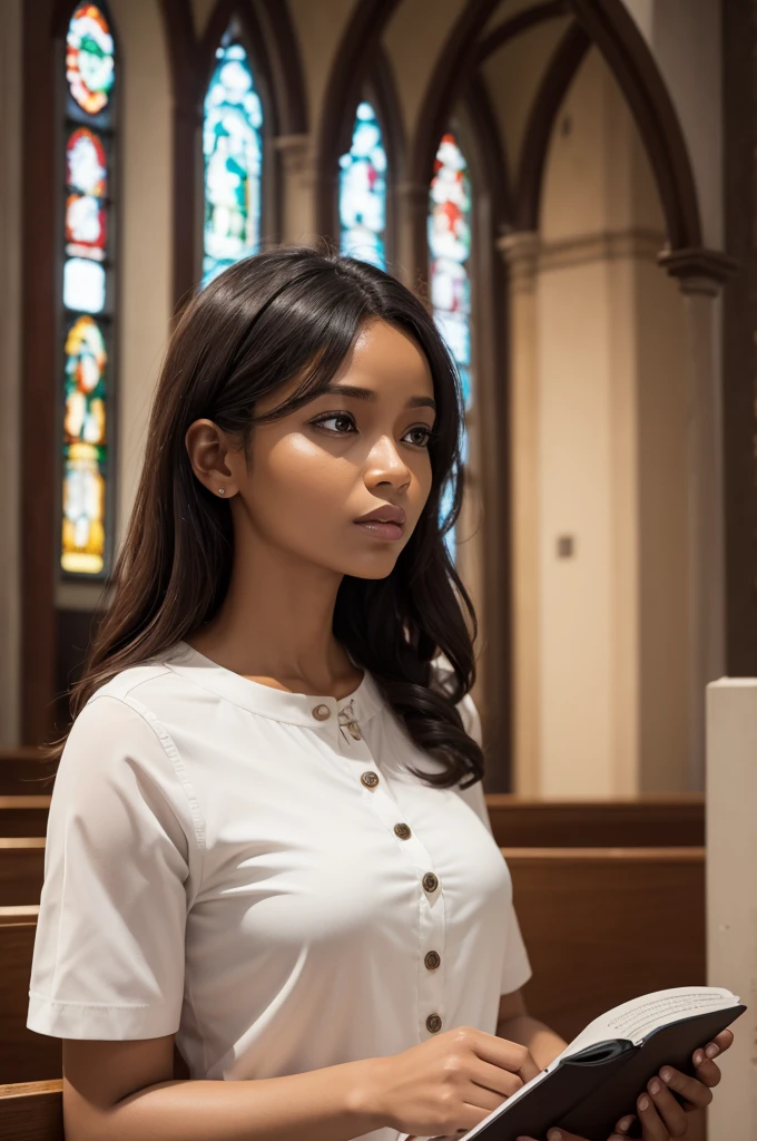 Woman looking beyond at church women WhatsApp group