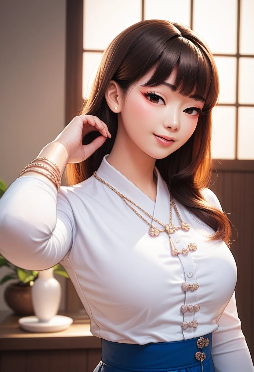 Asian woman with long brown hair and white shirt, gorgeous young Korean with fair skin showing all top of head, Beautiful Korean young woman, beautiful Korean, beautiful asian, beautiful young asian, beautiful asian girl, asian girl with long hair, asian beautiful face, young asian, korean girl, Korean, a young asian, Young cute Korean face