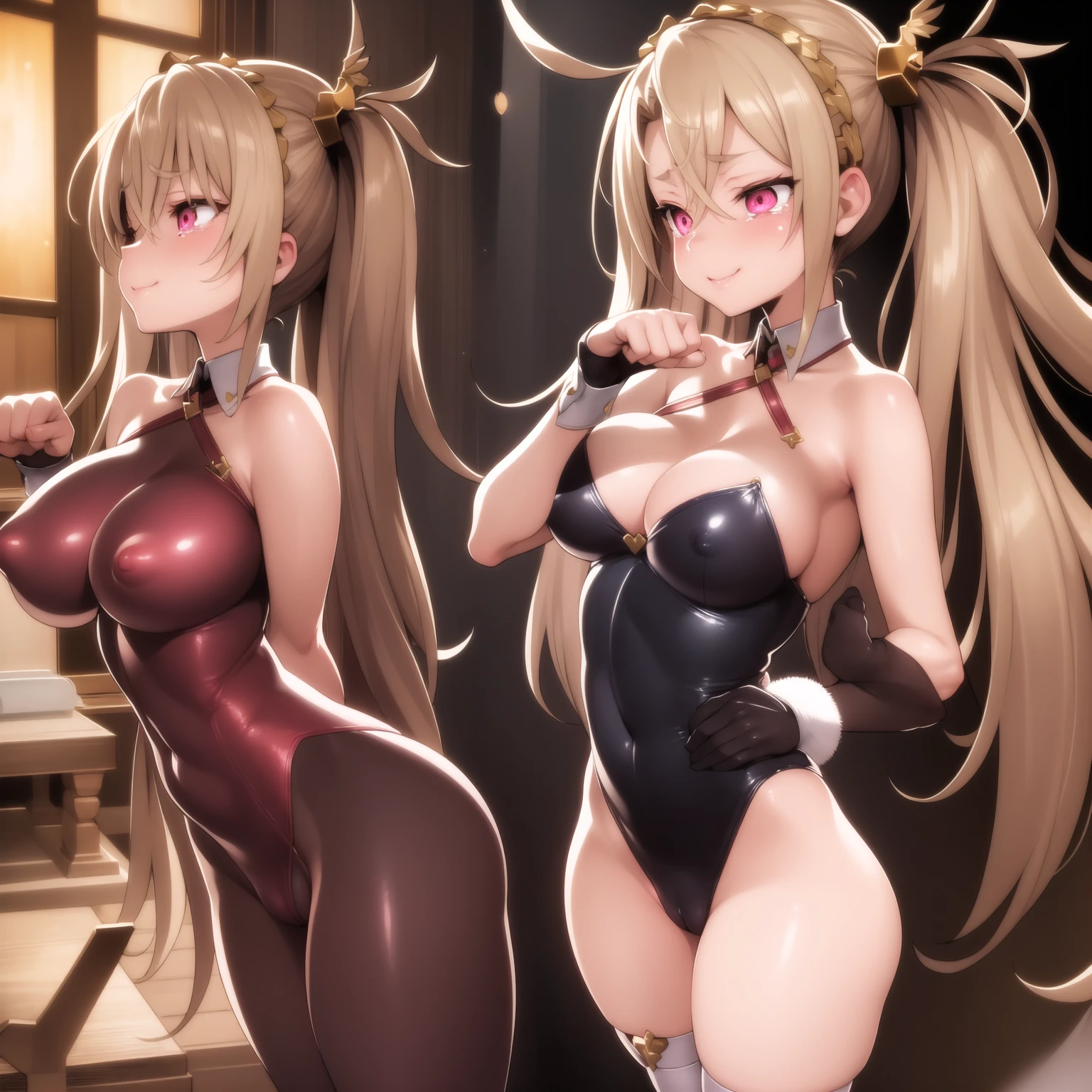 (masterpiece),(Highest quality),(Super detailed),(Best illustrations),(Best Shadow),(Absurd),(Detailed Background),(so beautiful), 16K, 4K, (so beautiful)Bradamante, One person, alone, curvy, Big Breasts, , , Blonde, , fluorescent pink eyes, , , female masturbation, Oculogyric crisis, , Perfect figure, heart-shaped pupils, BDSM, bunny suit, paw pose, Arched back, , , orgasm, afterglow, erotic smile, , Beautiful nipples, pussy, , , Sexy posture, , , cross-eyed, rolling eyes, , water eyes, tears, , , , , saliva trail, , shiny skin, Taking illegal drugs, , torogao, ahegao, BREAK, , Dramatic lighting, Psychedelic Background, Clear liquid, , night, , brainwashing, Torrent of Light, mysterious, spoken heart,