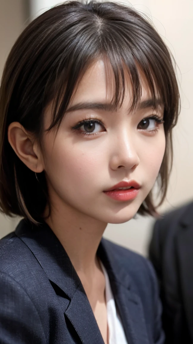 8k, RAW Portrait (Japanese women),masterpiece、Realistic:1.2、Realistic, Ultra-high resolution, Highest quality, Real Life Photos ,( in the evening :1.1),
((((1 female:1.5))))、(Cute Face:1.3)、Japanese women,((office lady))、((suit:1.6))、 Short Hairstyles,Slender body,In the company'locker room、
、big, beautiful, fine grain, Black Hair,(Written boundary depth:1.3)、 ((Dark brown eyes:1.2))、(Realistic skin texture:1.3)、(Immersive atmosphere:1.2、Chiaroscuro:1.2) 、(Viewer:1.4)、((Embarrassed look:1.4))、((Red cheeks:1.3))、((From belowの天井:1.2))、(smile:0.7)、((she'She's wearing tiny silk panties))、((Panty shot))、((A woman rolling up her skirt))、((From below:1.45))、((Crotch close-up:1.58))、((Photo highlighting panties))、the most beautiful woman in the world、((Spread your legs out to the side:1.4))、