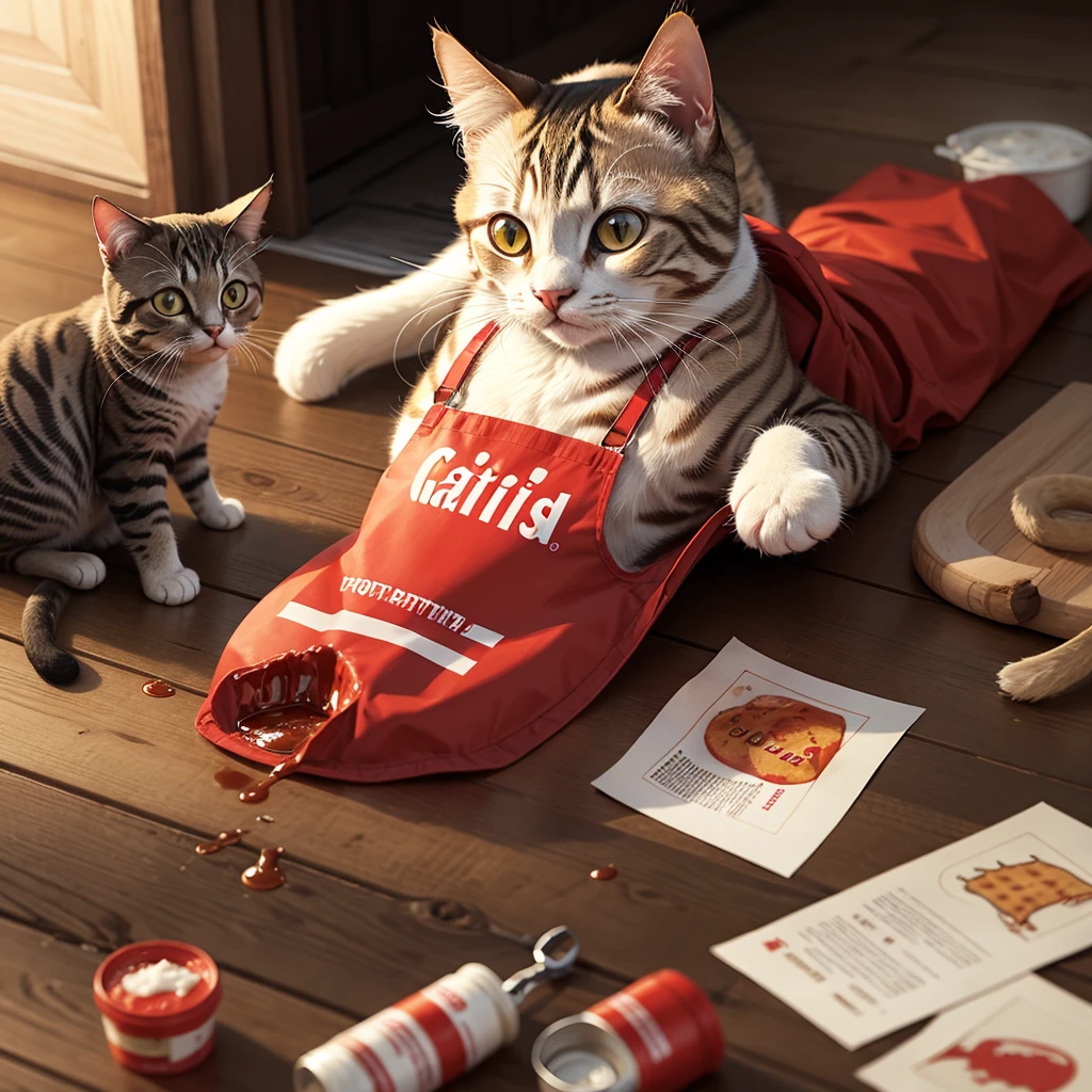 cat + ketchup