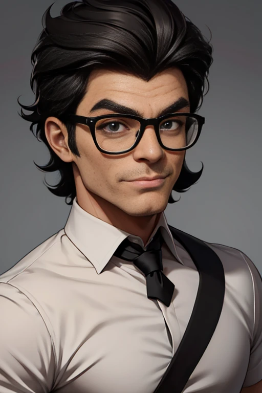 8k, cartoon man with glasses and a black shirt standing in front of a gray background, in cartoon style, cartoon artstyle, caricature style, cartoon digital art, caricature illustration, toon rendering, digital art cartoon, cartoon portrait, cartoon digital painting, charicature, harry volk clip art style, caricature!!!, high detailed cartoon, cartoon image, caricatural