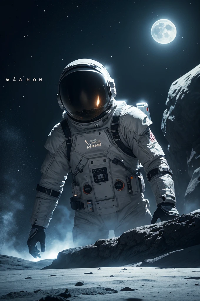 Cover of an electronic game about the arrival of man on the moon 