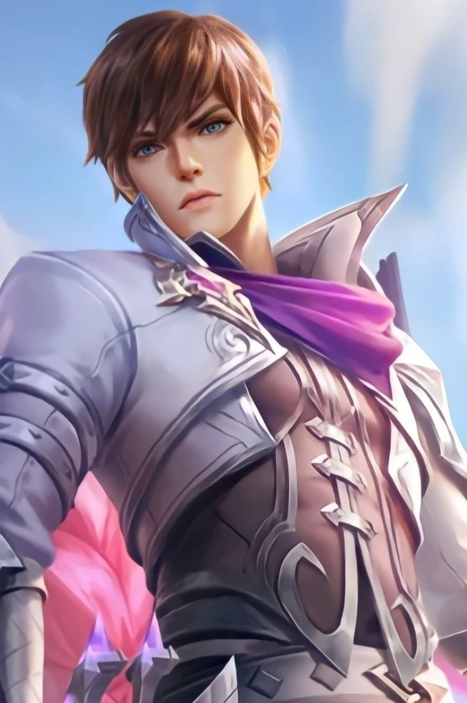 masculine male, masterpiece, ((perfect eyes)) best quality, (semirealism:1.9), beautiful lighting, (extremely detailed CG unity 4k fhd wallpaper), High Detail, Sharp focus, dramatic outdoors, 1 boy ,19 years old, white hair, light purpel eyes, smile.