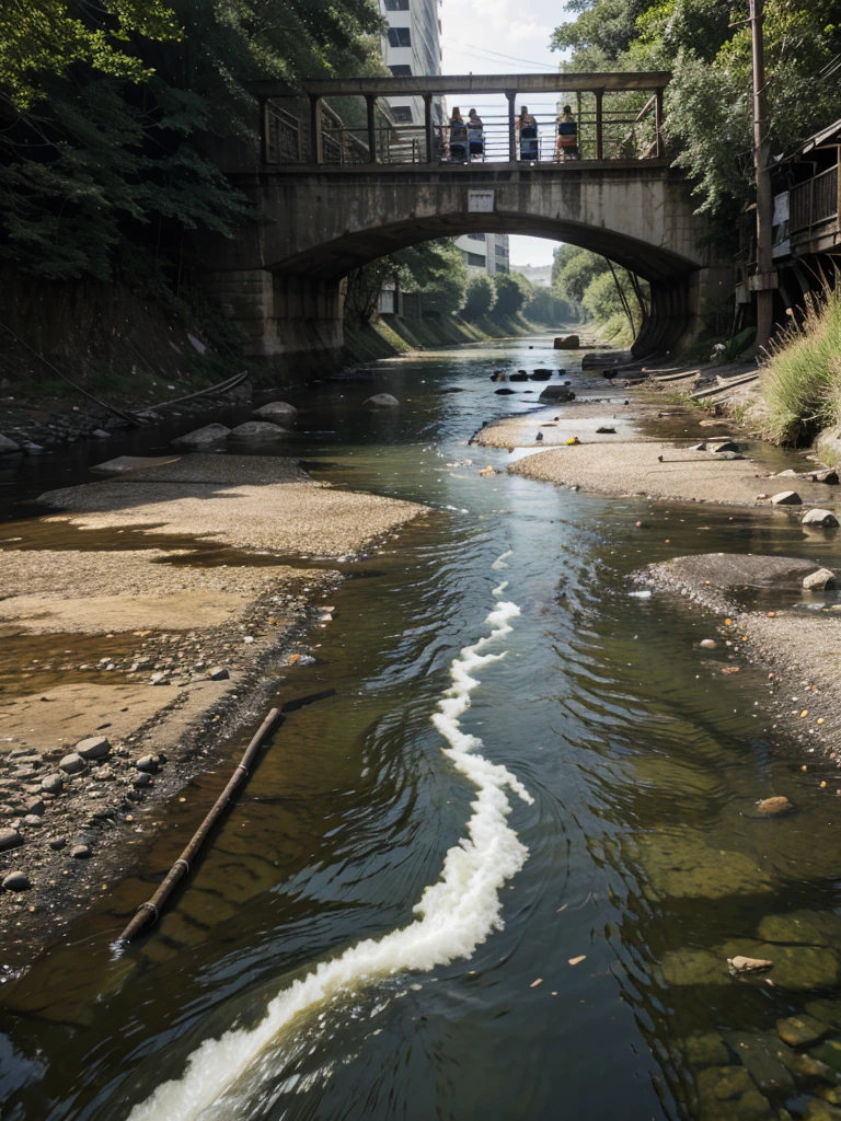 polluted river