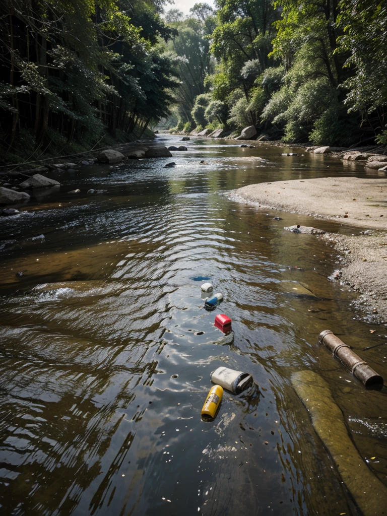 polluted river