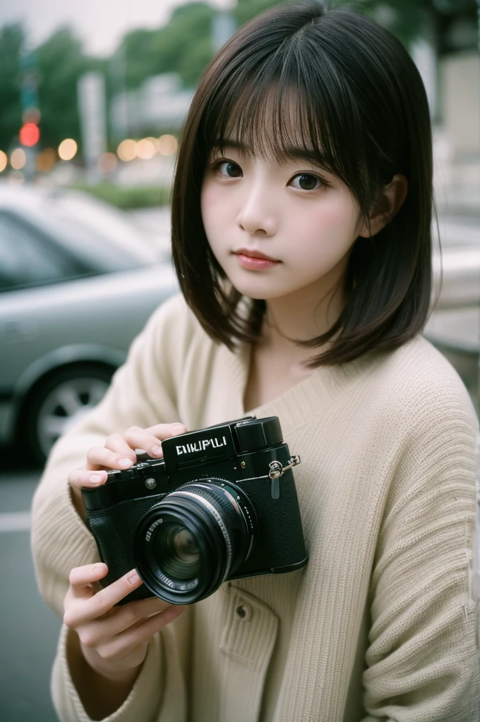 pale、Dimly、Emotional、As if taken with a lens、In the middle of the background、camera、thing、Fujifilm、long ago、Retro、Buzz