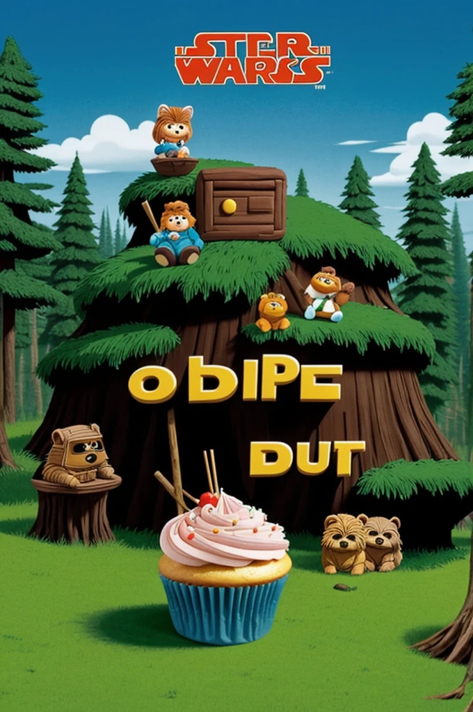 Can you give me theming ideas to make a cupcake based on the 1985 Ewoks cartoon?