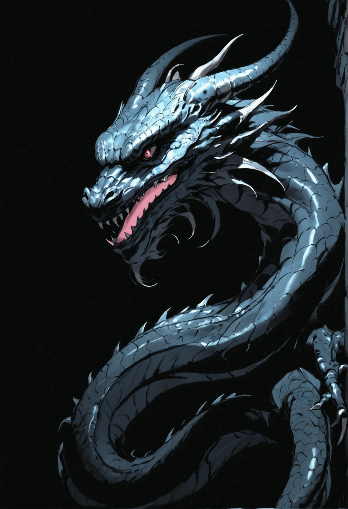 A dark dragon shadow