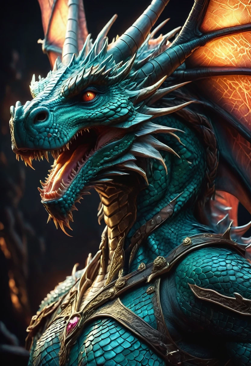 Hyperrealistic art female human dragon hybrid, covered in matte scales as skin, extreme close-up, striking reptilian eyes, dragon horns, bald, braided ponytail, exudes confidence and power, sunet, rim lighting, cold colors. style of Don Lawrence, style of (Will Murai:1.2), style of (Greg Rutkowski:0.8), . Extremely high-resolution details, photographic, realism pushed to extreme, fine texture, incredibly lifelike