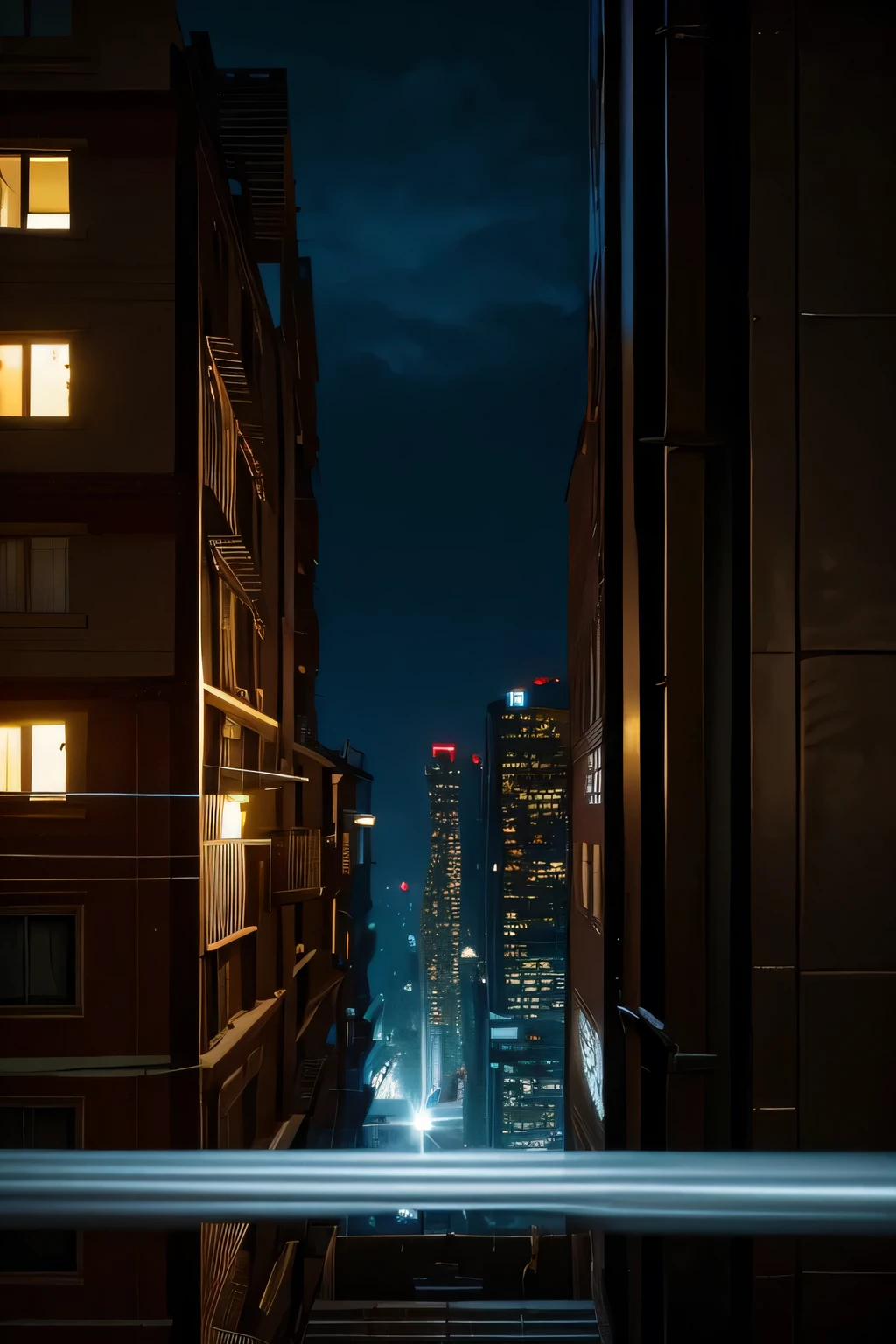 Old apartment building，Urban Edge，Ordinary during the day，The night is mysterious
