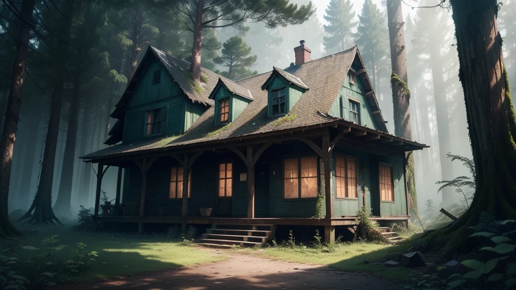 • Start with a description of the dense forest and the old decrepit house within it.
• Mention the legends that surround the house, hinting at your cursed nature.
• Introduce the two main characters: a boy named Ethan and a boy named Lily.