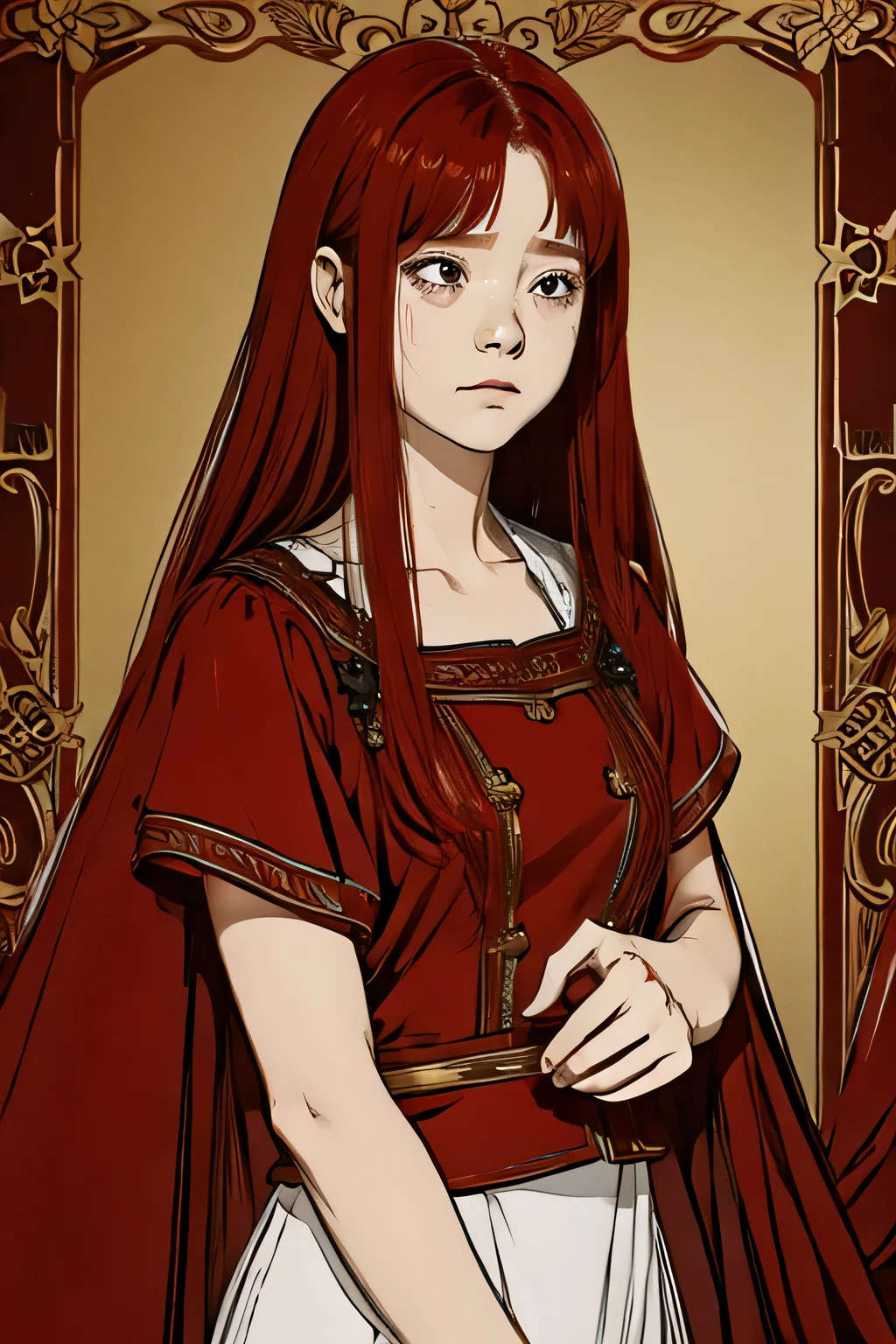 1 red hair girl crying
