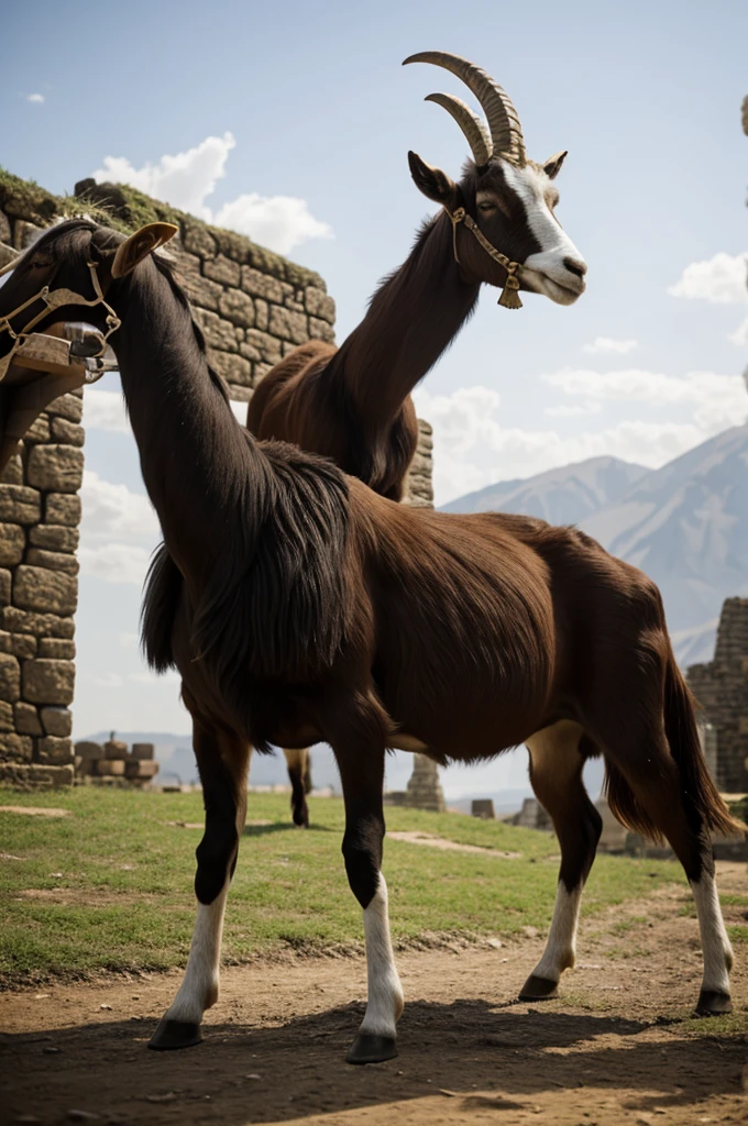 Setting set in medieval times.
Anthropomorphic creature, goat-like, very slim build