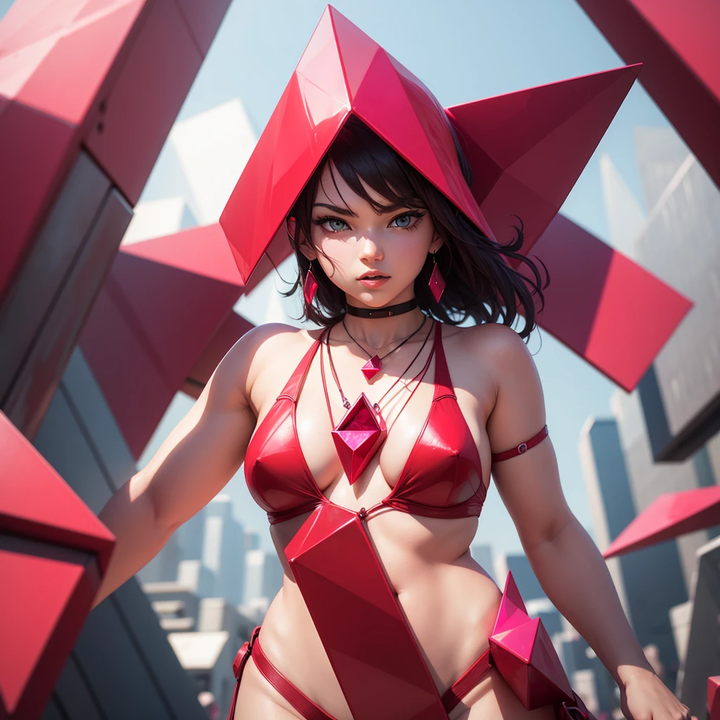 abstract rhombus shaped ruby