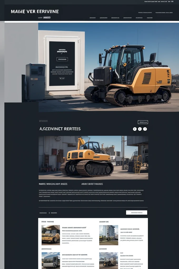 Make an image for the background of a website that sells services, and machine rental