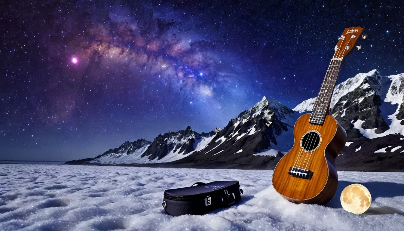 Ukulele, por Genevieve Naylor (planet Venus in the background)