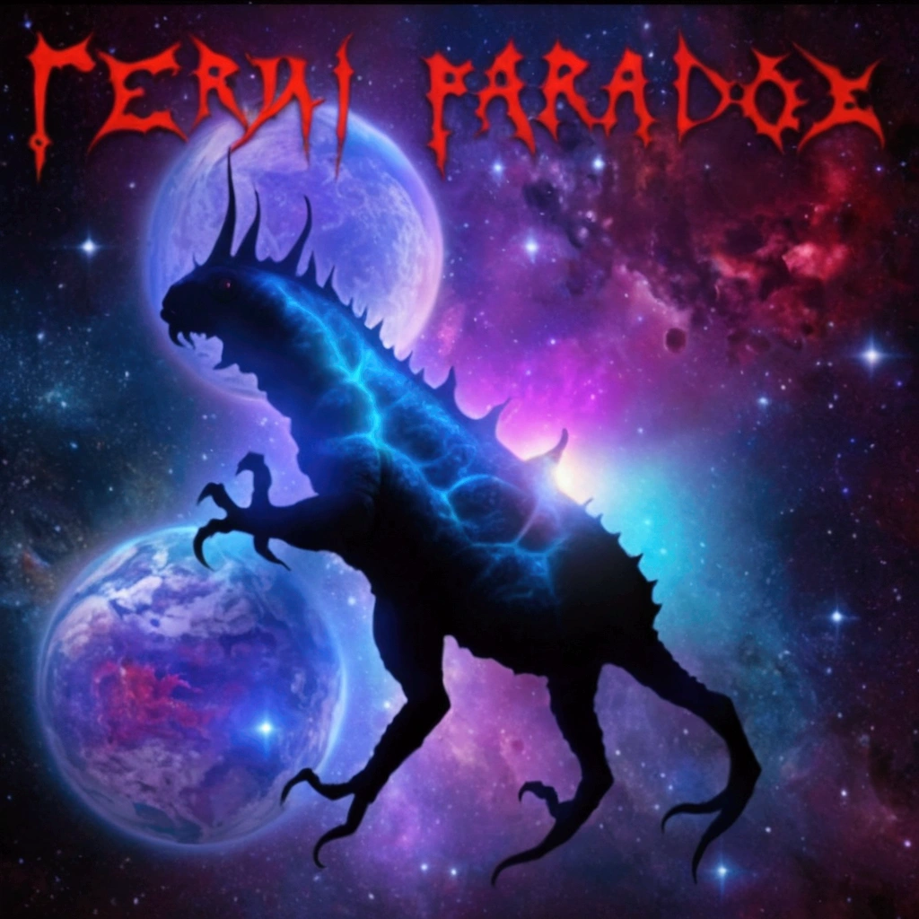 extraEarth paradise, Earth paradise, cosmic fantasy and horror film, tardigrade in space, terada, Creature of cosmic terror, album artwork, album art, album cover!, profile photo 1024px, promo art, alternate album cover, por Adam Rex, album cover