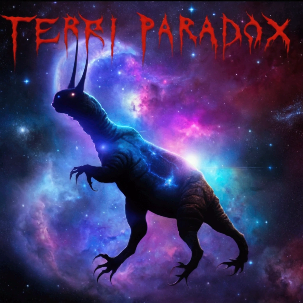 extraEarth paradise, Earth paradise, cosmic fantasy and horror film, tardigrade in space, terada, Creature of cosmic terror, album artwork, album art, album cover!, profile photo 1024px, promo art, alternate album cover, por Adam Rex, album cover