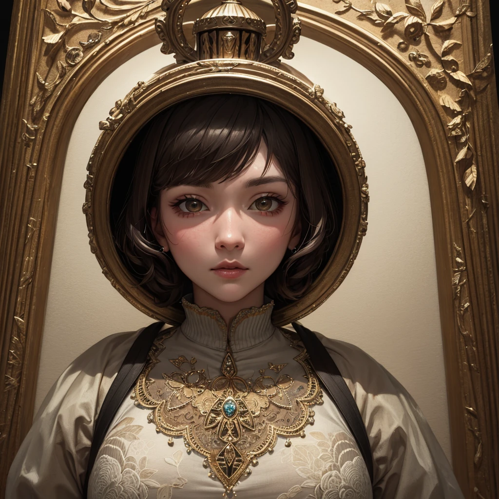 (Highest quality, masterpiece, Very detailedな, Very detailed, Exquisite, 16K,Full HD),(White Background:1.5),、Big Breasts,No text,Upper Body,serana