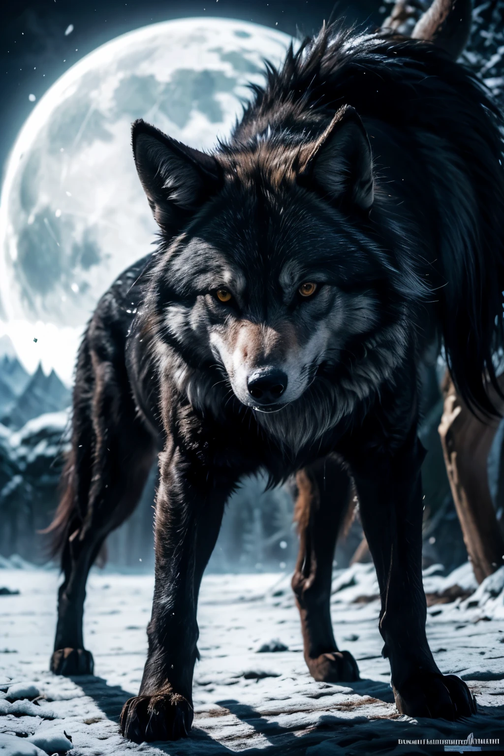 Wolf standing on all fours the death wolf big fluffy tail with red eyes high resolution with big hairy penis porn