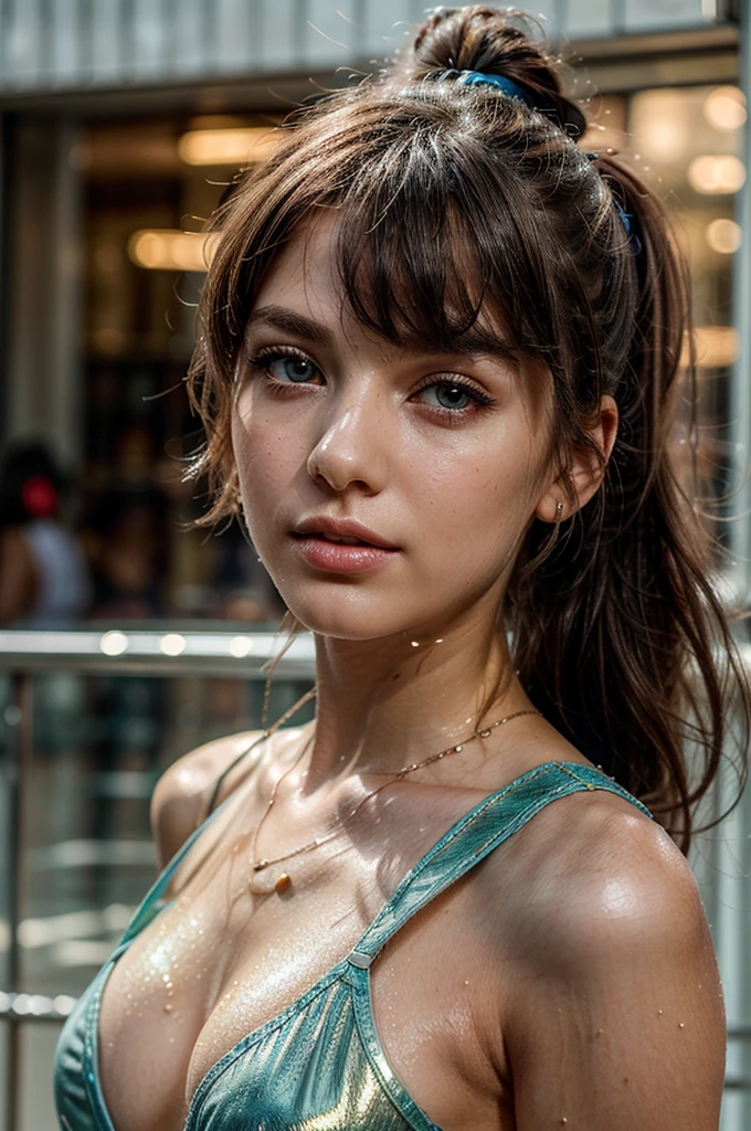 (Masterpiece), (Best Quality), (Super Detail), (disheveled Hair), (Illustration), (Two Girls), (Fashionable Clothes), Standing, Fashion Model, (Interview), Finely Beautiful Eyes, Delicate Beautiful Face, Floating, (High Saturation), (Colorful Splash), Colorful Bubble, (Shine), Ponytail, white long Hair, Bangs, Floating Hairs, (Shining), Best Lighting, Best Shadows, sexy, Fancy Resteraunt