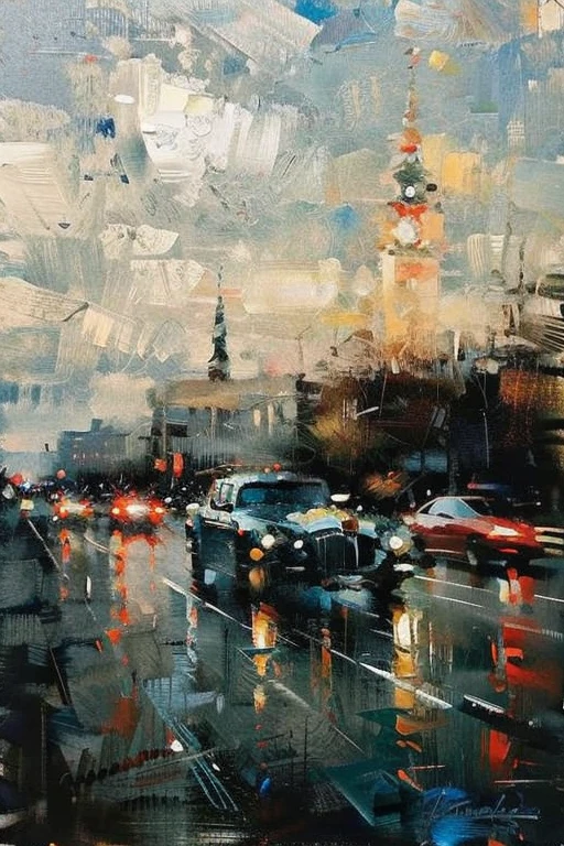 Masterpiece cinematic photo, photograph cinematic photo a futuristic car ultra detailed, ultra sharp, ((best quality, симметрия)), ((masterpiece)), Stands on the embankment of Berlin cityscape background, photograph, film, bokeh, professional, 16k , oil painting,