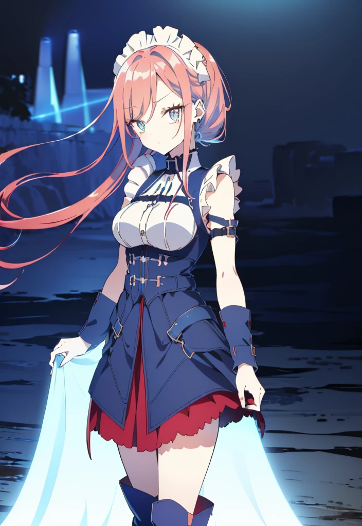 ((sharp focus)),((split-color hair , red hair , light blue hair)),[(cathedral background:1.4)::5],original,(illustration:1.1),(best quality),(masterpiece:1.1),(extremely detailed CG unity 8k wallpaper:1.1), (colorful:0.9),(mid shot:0.95),(full body:1.5),Dynamic angle,(solo:1.2), (girl),((adult)), (detailed beautiful eyes:1.15), (beautiful face:1.15), (glowing red eyes:1.25////),((medium hair)),((split-color hair , red hair , light blue hair)),(high twintails),(chignon),(+perfect hand+:1.21),(Draw an illustration of a gothic girl),(Religious),(slender),(is wearing boots on her feet),((is wearing white maid clothes)),(furious), Lace Off-shoulder lolita fashion,beautiful slender woman,high twintails,full body,mini skirt,((split-color hair , red hair , light blue hair)),((black long boots)),((mini skirt)),((adult)),((dynamic angle)),((split-color hair , red hair , light blue hair)),((split-color hair , red hair , light blue hair)),((black long boots)),((black long boots)),((split-color hair , red hair , light blue hair)),((split-color hair , red hair , light blue hair)),
