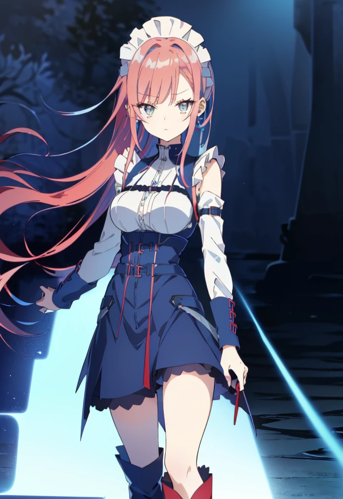 ((sharp focus)),((split-color hair , red hair , light blue hair)),[(cathedral background:1.4)::5],original,(illustration:1.1),(best quality),(masterpiece:1.1),(extremely detailed CG unity 8k wallpaper:1.1), (colorful:0.9),(mid shot:0.95),(full body:1.5),Dynamic angle,(solo:1.2), (girl),((adult)), (detailed beautiful eyes:1.15), (beautiful face:1.15), (glowing red eyes:1.25////),((medium hair)),((split-color hair , red hair , light blue hair)),(high twintails),(chignon),(+perfect hand+:1.21),(Draw an illustration of a gothic girl),(Religious),(slender),(is wearing boots on her feet),((is wearing white maid clothes)),(furious), Lace Off-shoulder lolita fashion,beautiful slender woman,high twintails,full body,mini skirt,((split-color hair , red hair , light blue hair)),((black long boots)),((mini skirt)),((adult)),((dynamic angle)),((split-color hair , red hair , light blue hair)),((split-color hair , red hair , light blue hair)),((black long boots)),((black long boots)),((split-color hair , red hair , light blue hair)),((split-color hair , red hair , light blue hair)),