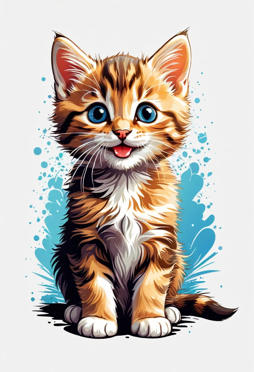  Vector art for t-shirt design, of an illustration of a smiling kitten, transparent background, t-shirt design.
(Art Work, UHD Quality, Realistic Quality, 32k Details, Professional, Perfect Composition, Very Aesthetic, Absurdity, Super Detailed, Intricate Details:1.3)