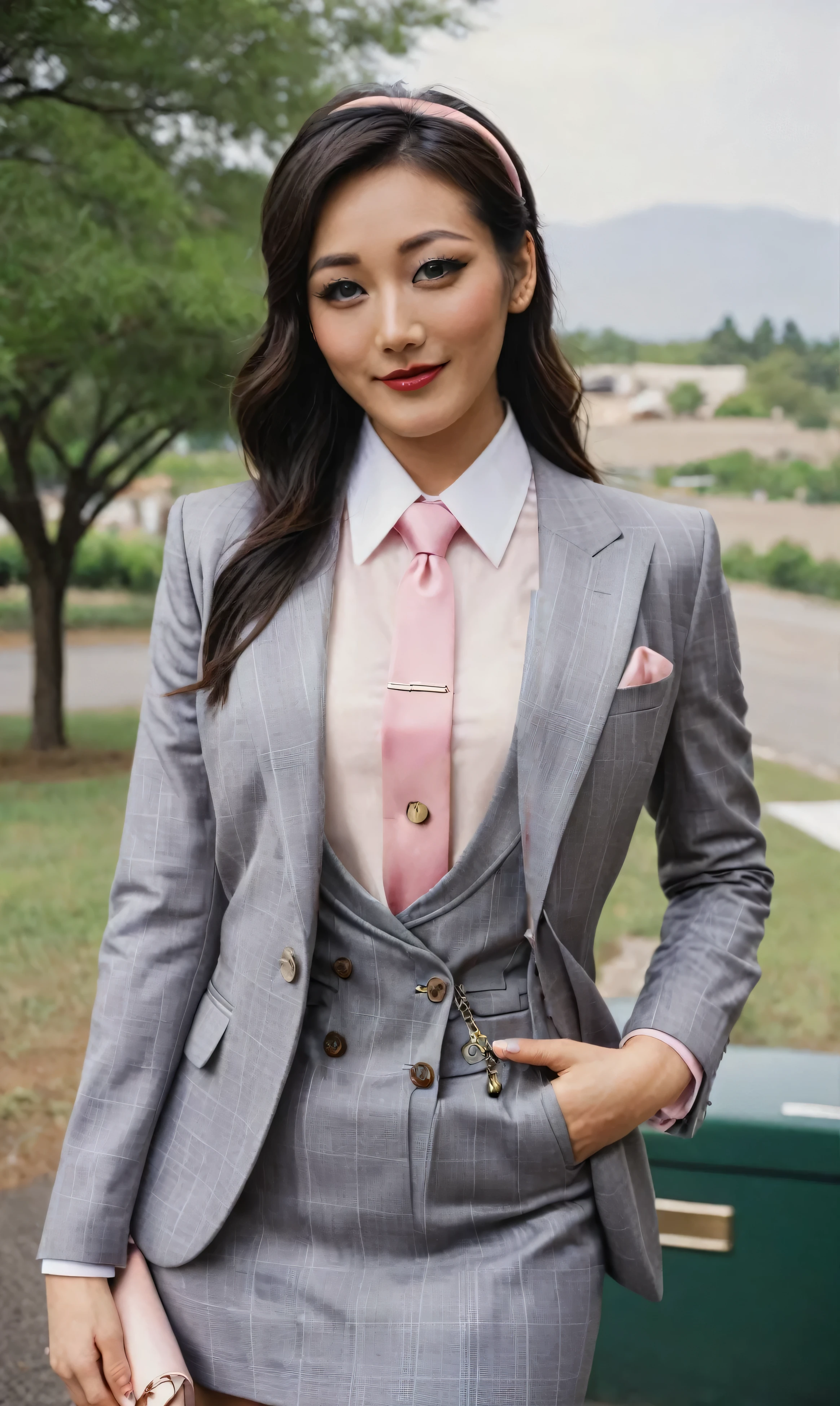 Waistcoat, double breasted waistcoat, grey plaid waistcoat