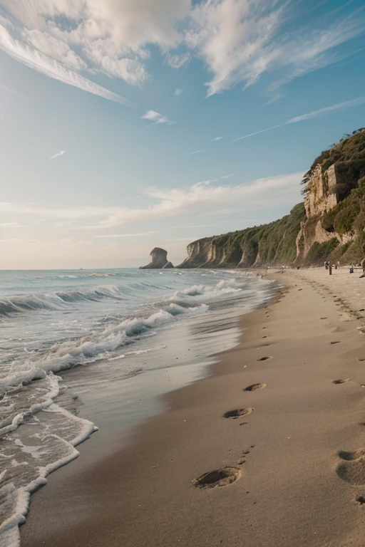 beach photo where we see legs in the foreground