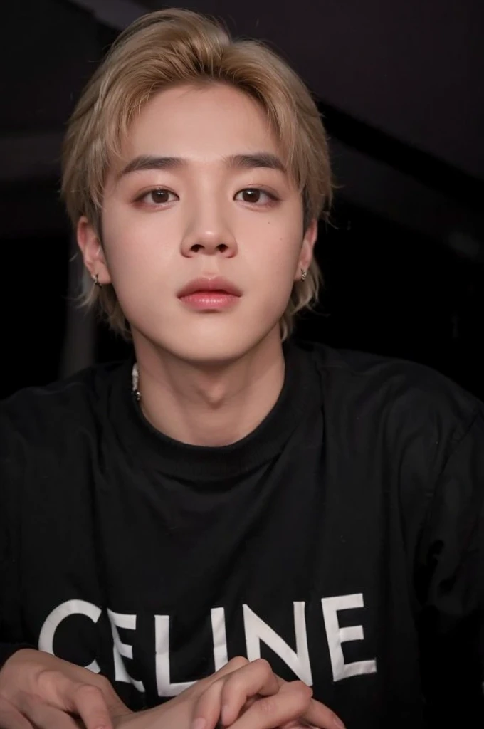 A boy, face jimin for bts, Mature male face, High definition in 4K resolution.