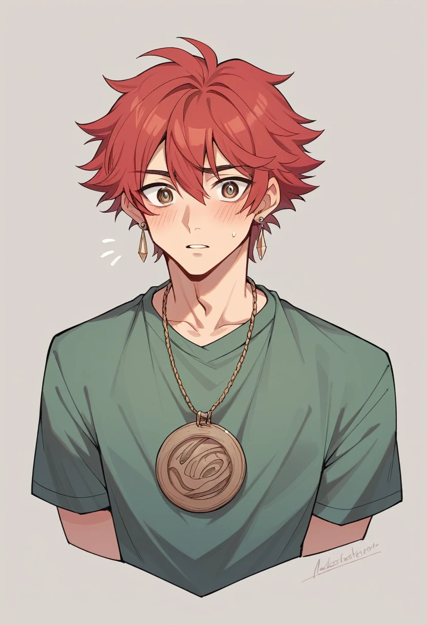 Moebius, a renowned artist known for his unique comic style lithographs, presents a 2001 chica in a solo illustration. (He loves red-haired women), He constitutes the main character with an absurdly long, wavy, and tubular hair. A striking accent is added by a necklace, earrings, a bracelet, and a gargantuan gorger in top quality and superior detail.
Sharp focus is given to the exquisitely detailed and perfect face, showcasing dark, intricately rendered eyes, parted lips, and a subtle blush. The perfect, curvilinear body boasts a slim waist and narrow