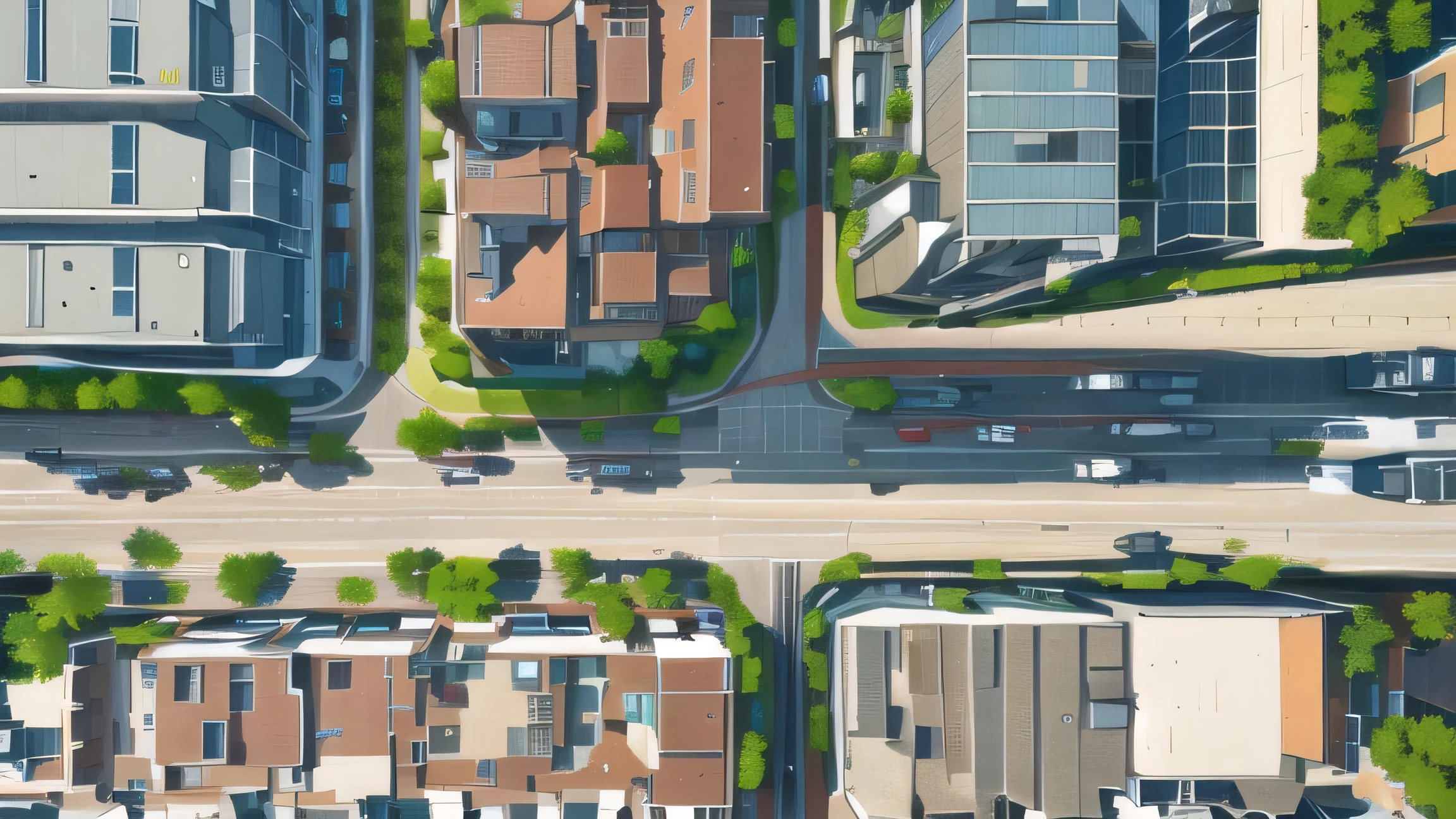 aerial view of a city street with a lot of buildings, drone view of a city, megacity streets seen from above, aerial view of a city, street top view, top down aerial view, bird&#39;s eye view of a city, overhead shot, Bird&#39;s eye view aerial view, Perspective taken from the sky, aerial view from above, top down perspective